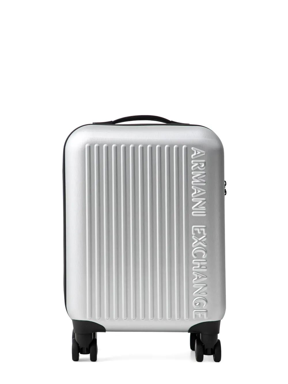 Armani Exchange logo-embossed ridged luggage