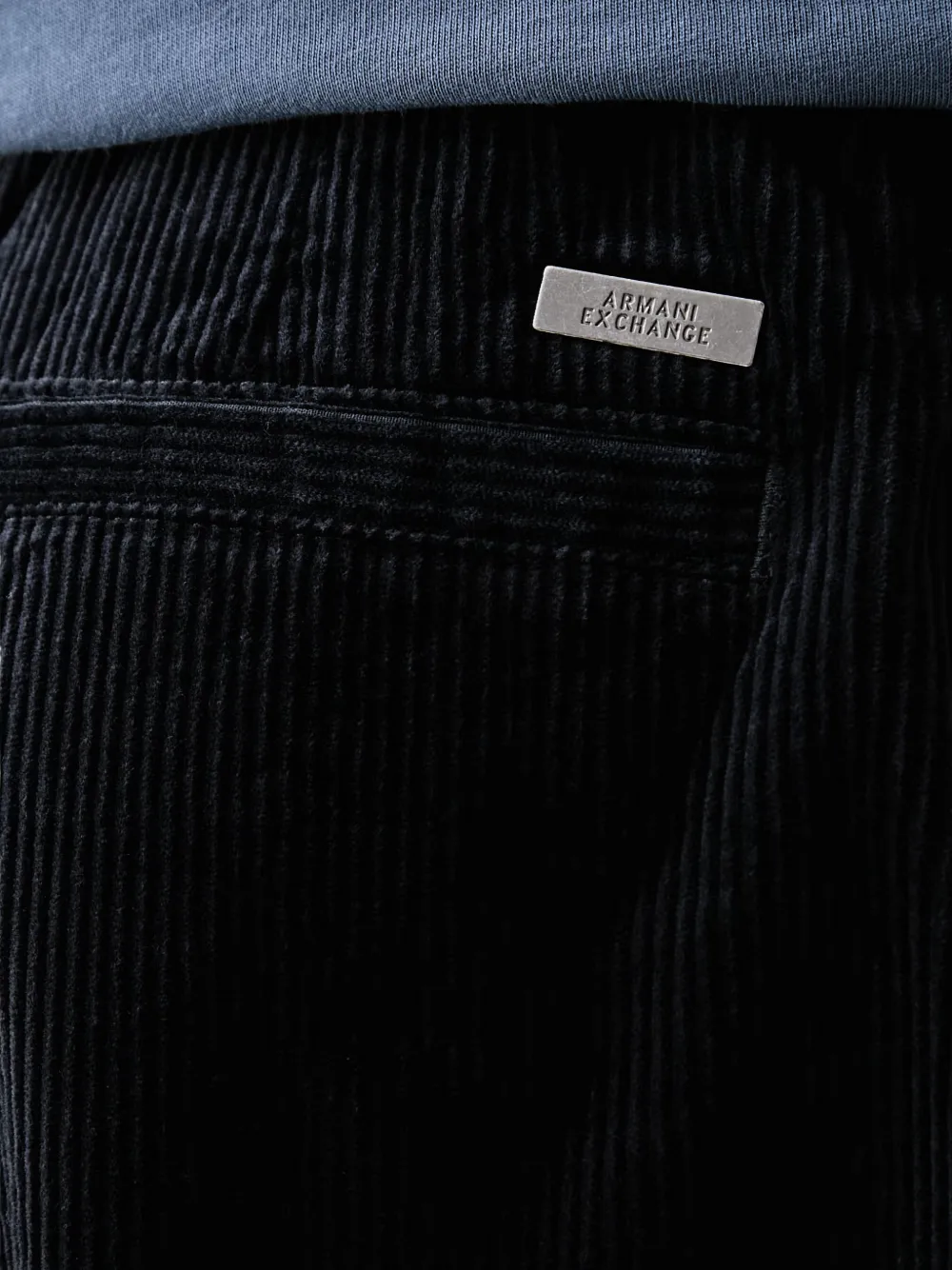 Armani Exchange corduroy trousers Blauw