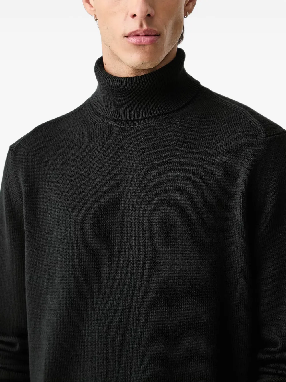 Armani Exchange Coltrui met geribbelde zoom Zwart