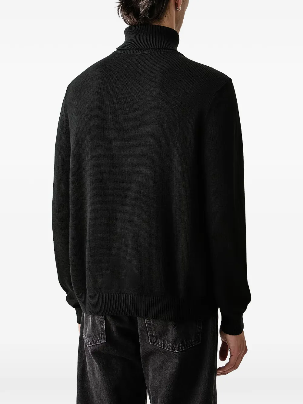 Armani Exchange Coltrui met geribbelde zoom Zwart