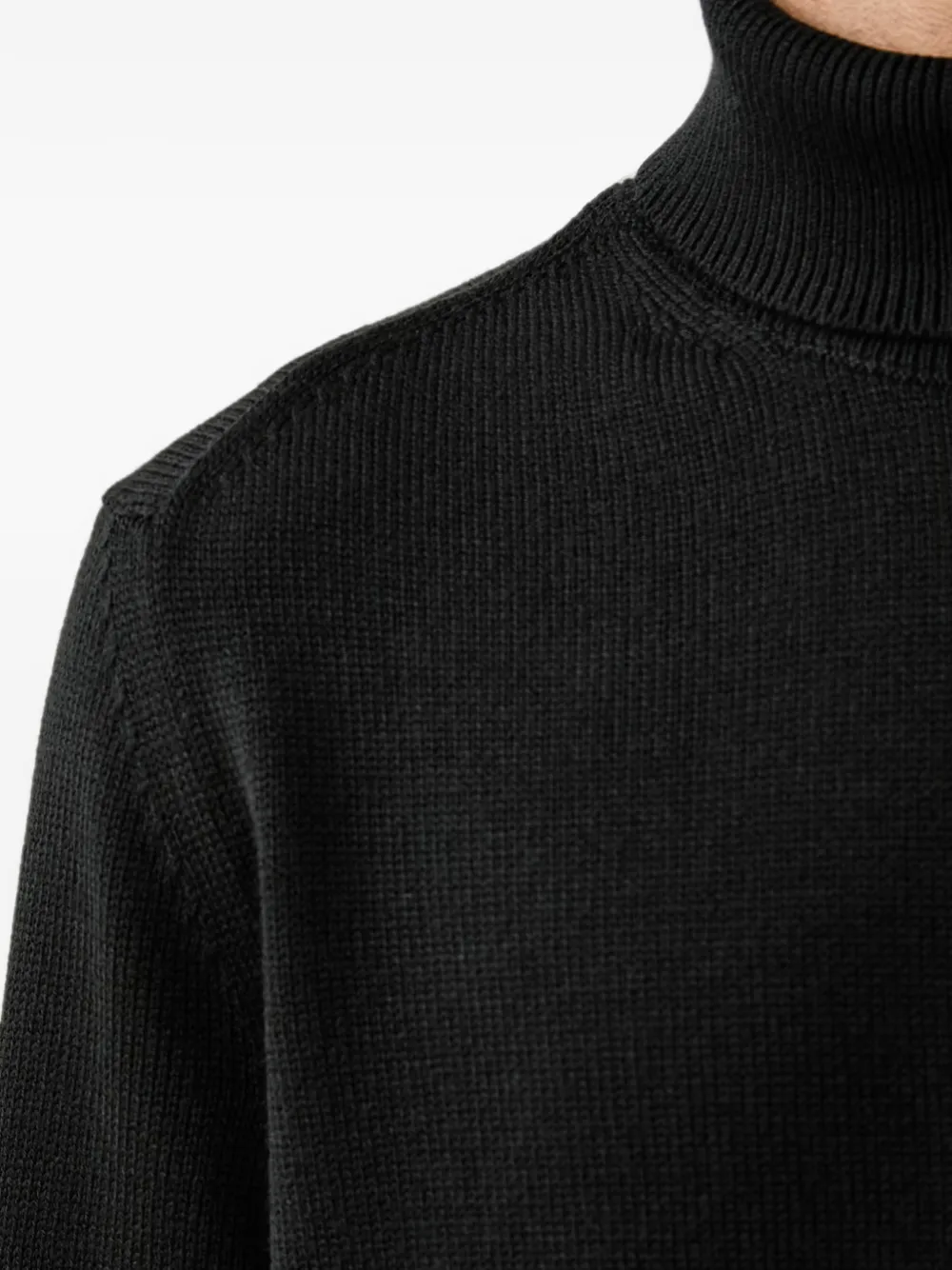 Armani Exchange Coltrui met geribbelde zoom Zwart