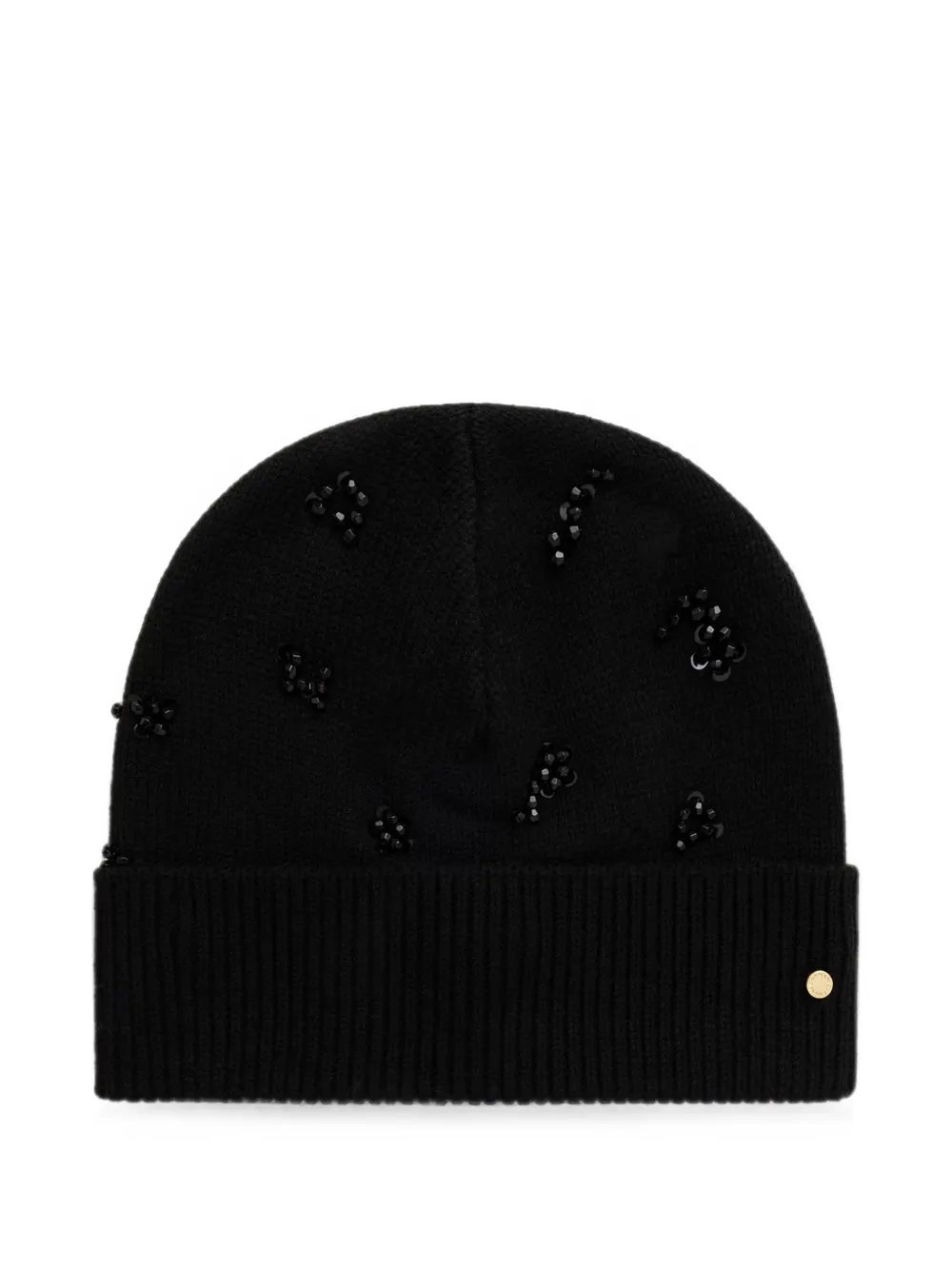 Armani Exchange bead-embellished beanie hat
