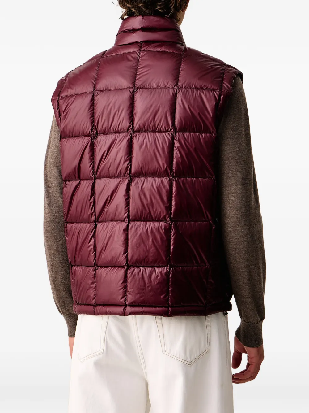 Armani Exchange Nylon Down quilted gilet Rood