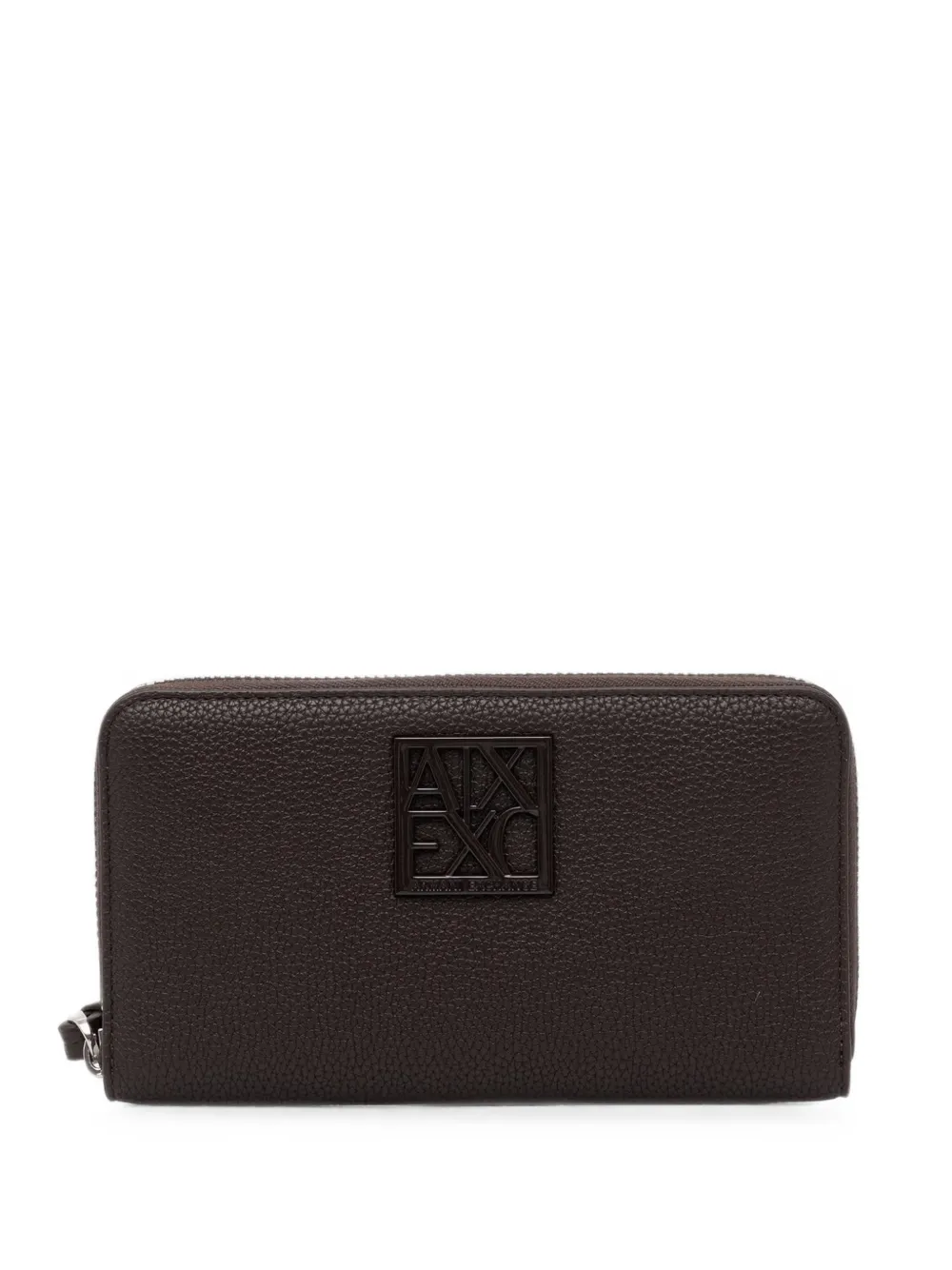 Armani Exchange logo-plaque zip-around wallet