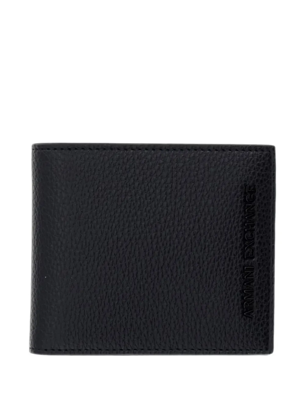 Armani Exchange logo-embossed pebbled-leather wallet
