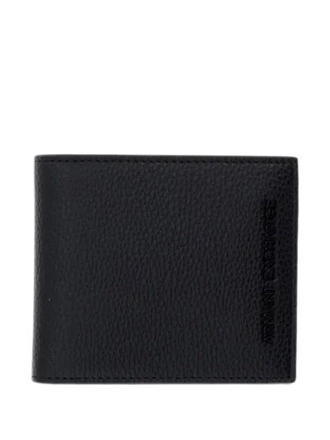 Armani Exchange logo-embossed pebbled-leather wallet