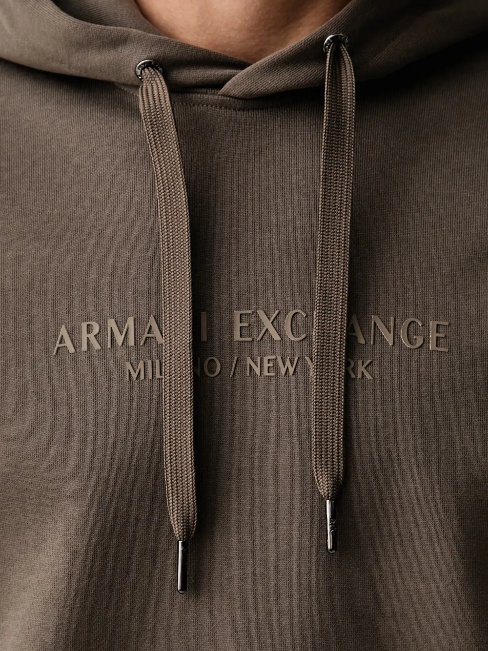 Armani Exchange logo-print drawstring hoodie Bruin
