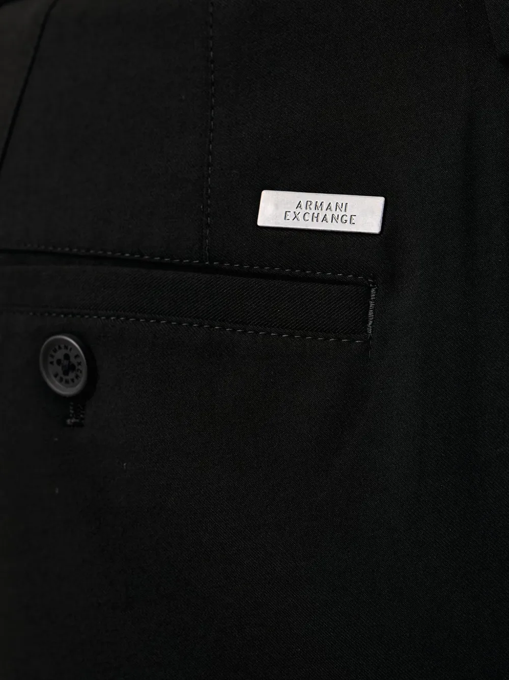 Armani Exchange pressed-crease tailored trousers Zwart