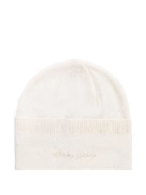 Armani Exchange logo-embroidered beanie hat