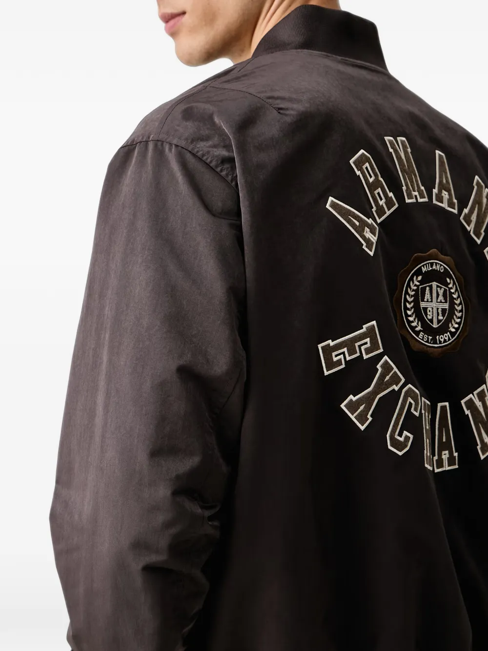 Armani Exchange Omkeerbaar bomberjack Bruin