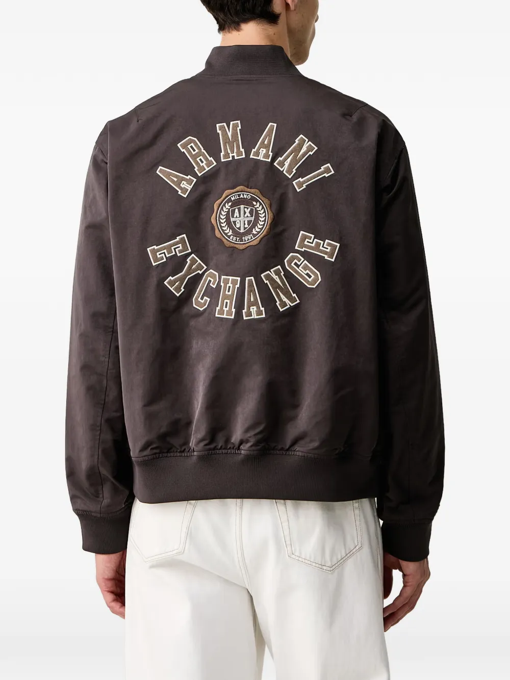 Armani Exchange Omkeerbaar bomberjack Bruin