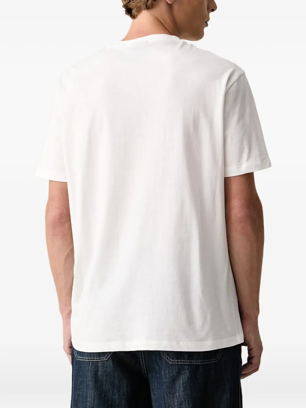 Armani Exchange logo-print cotton T-shirt Wit