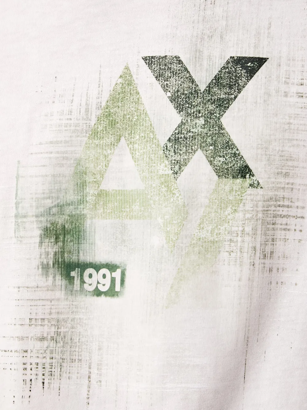Armani Exchange logo-print cotton T-shirt Wit