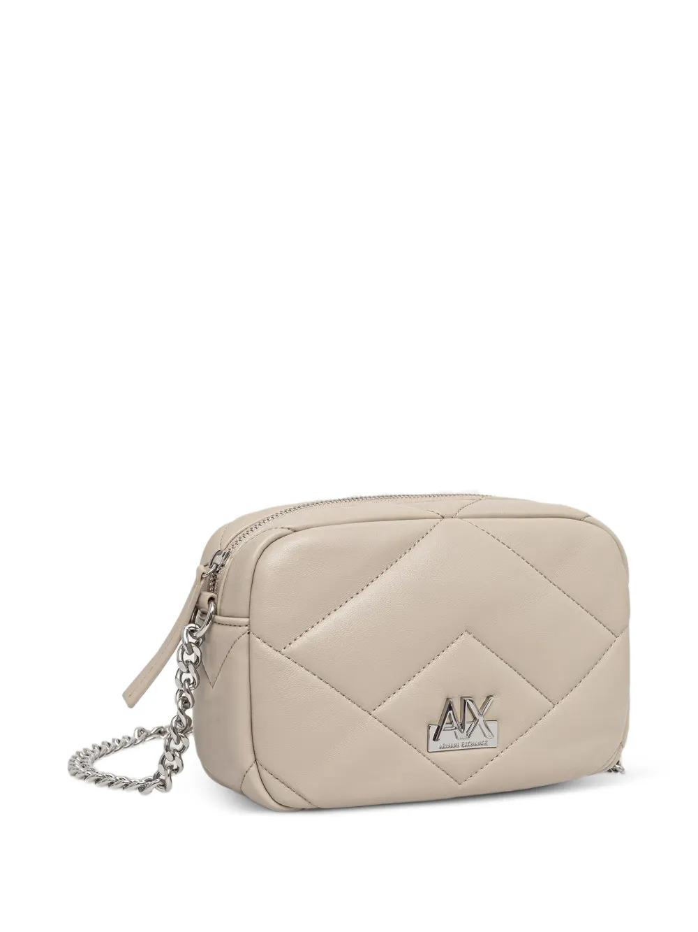 Armani Exchange quilted logo-plaque cross body bag