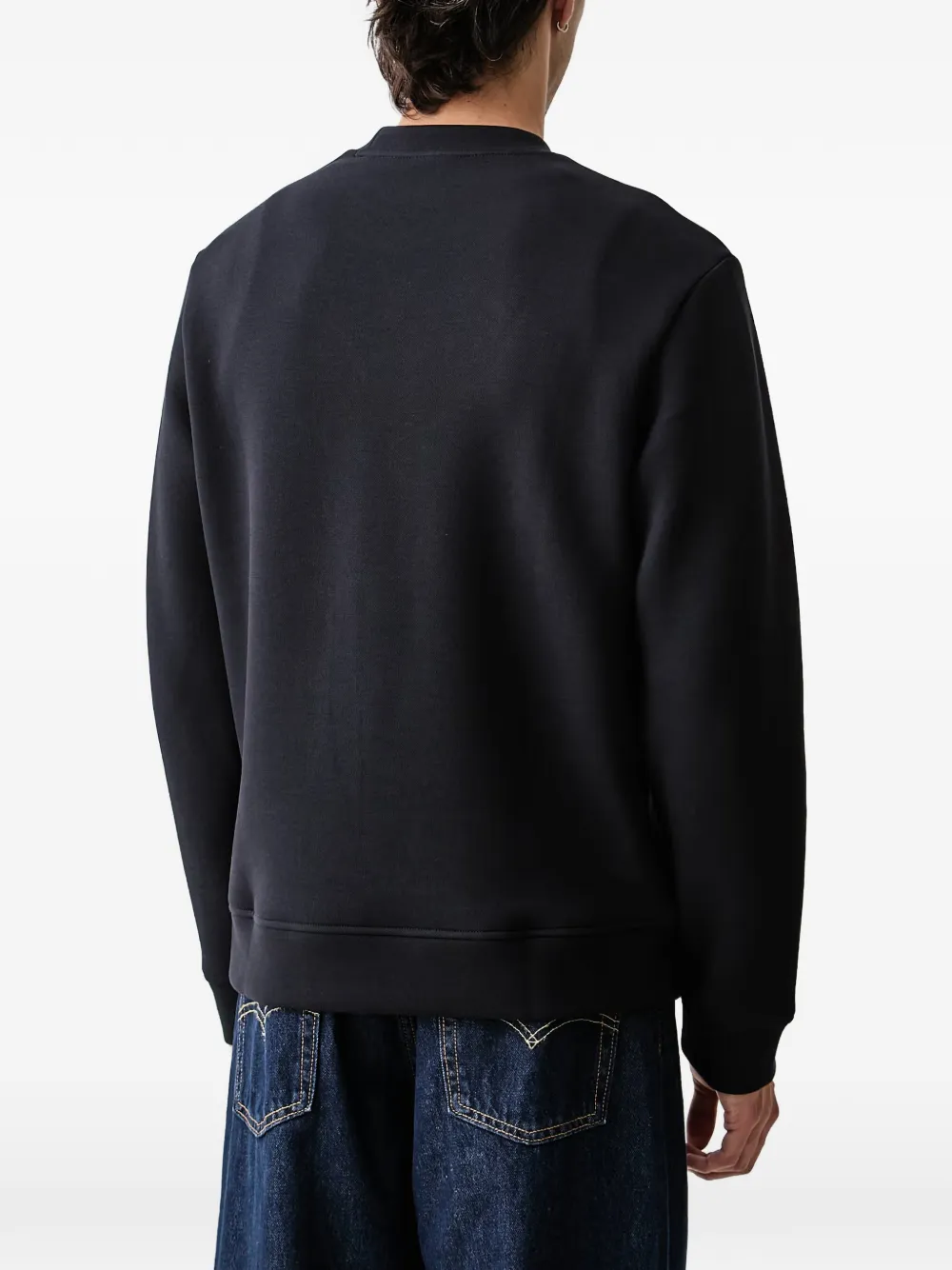 Armani Exchange Trui met logopatch Zwart