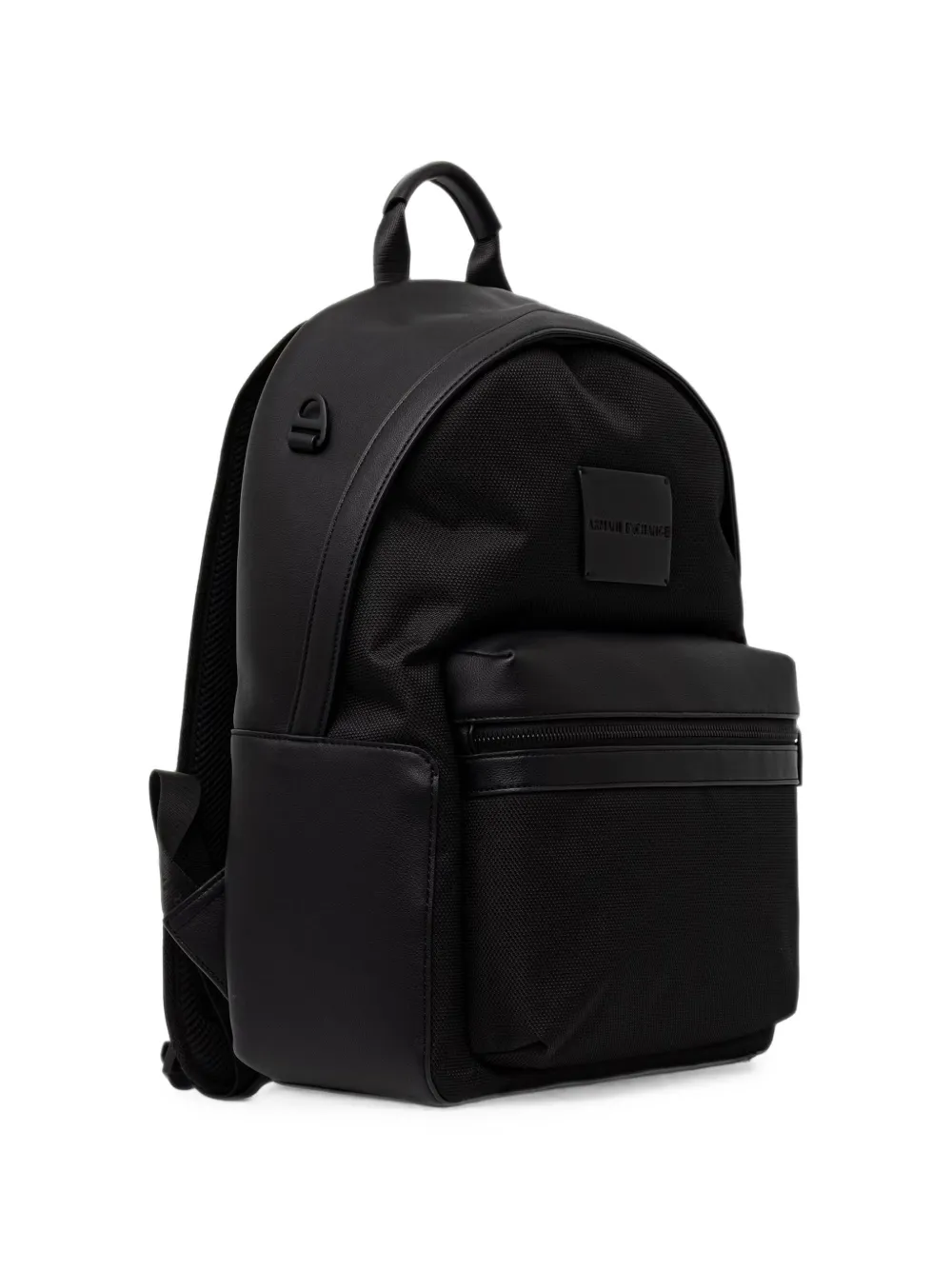 Armani Exchange logo-patch panelled backpack Zwart
