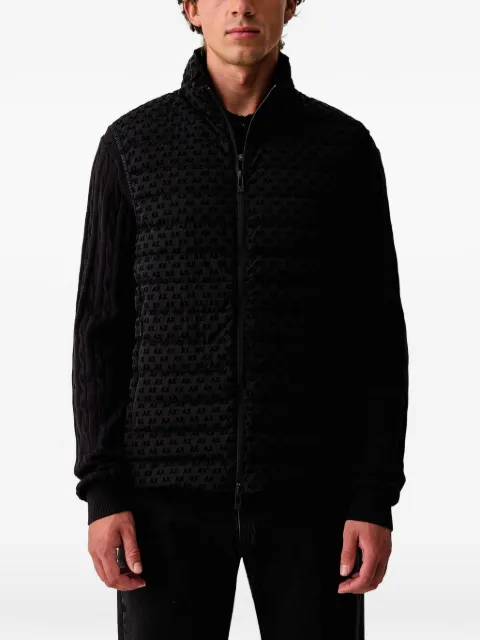 Armani Exchange all-over logo-print quilted gilet