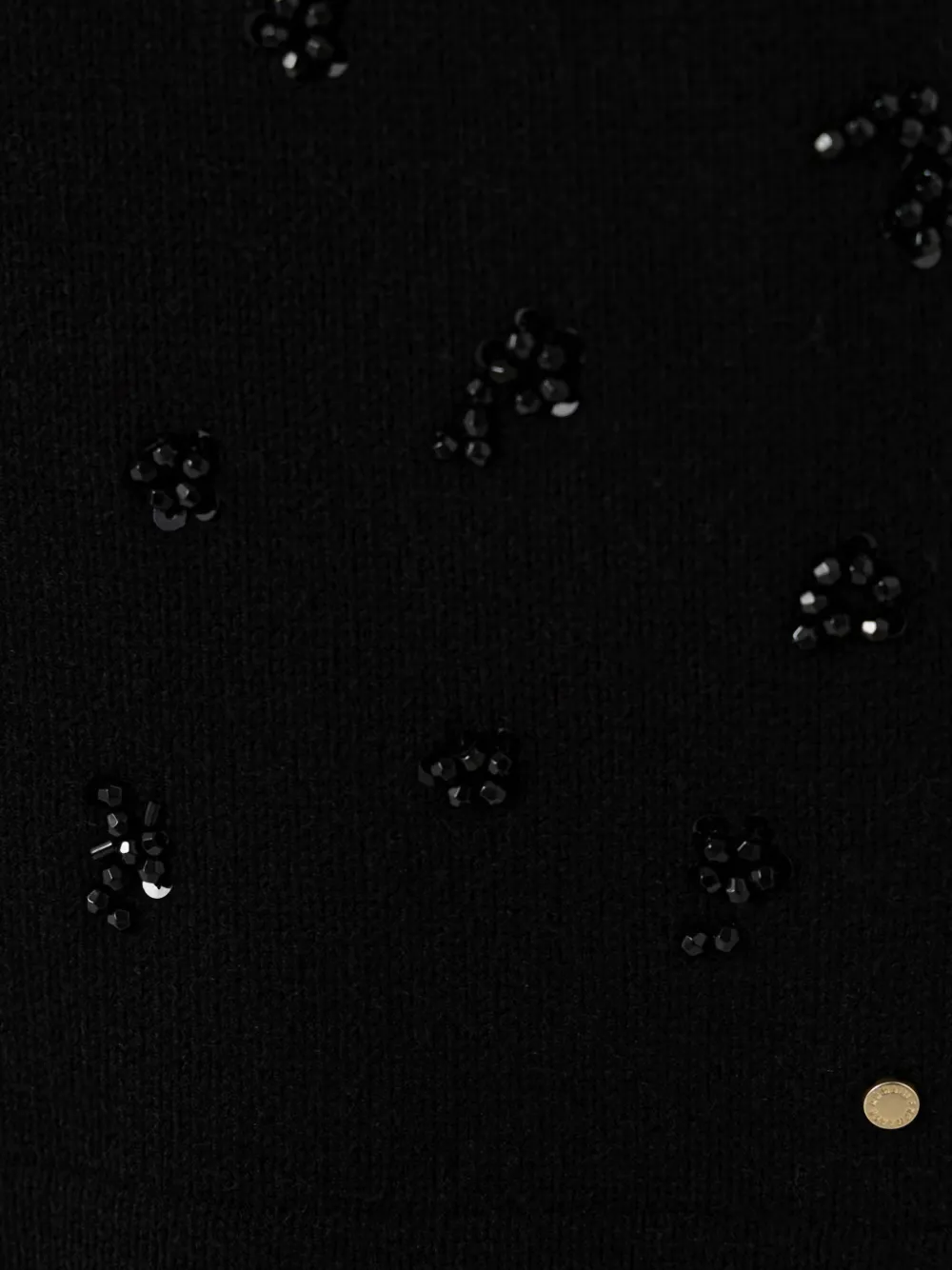 Armani Exchange bead-embellished knitted scarf Zwart