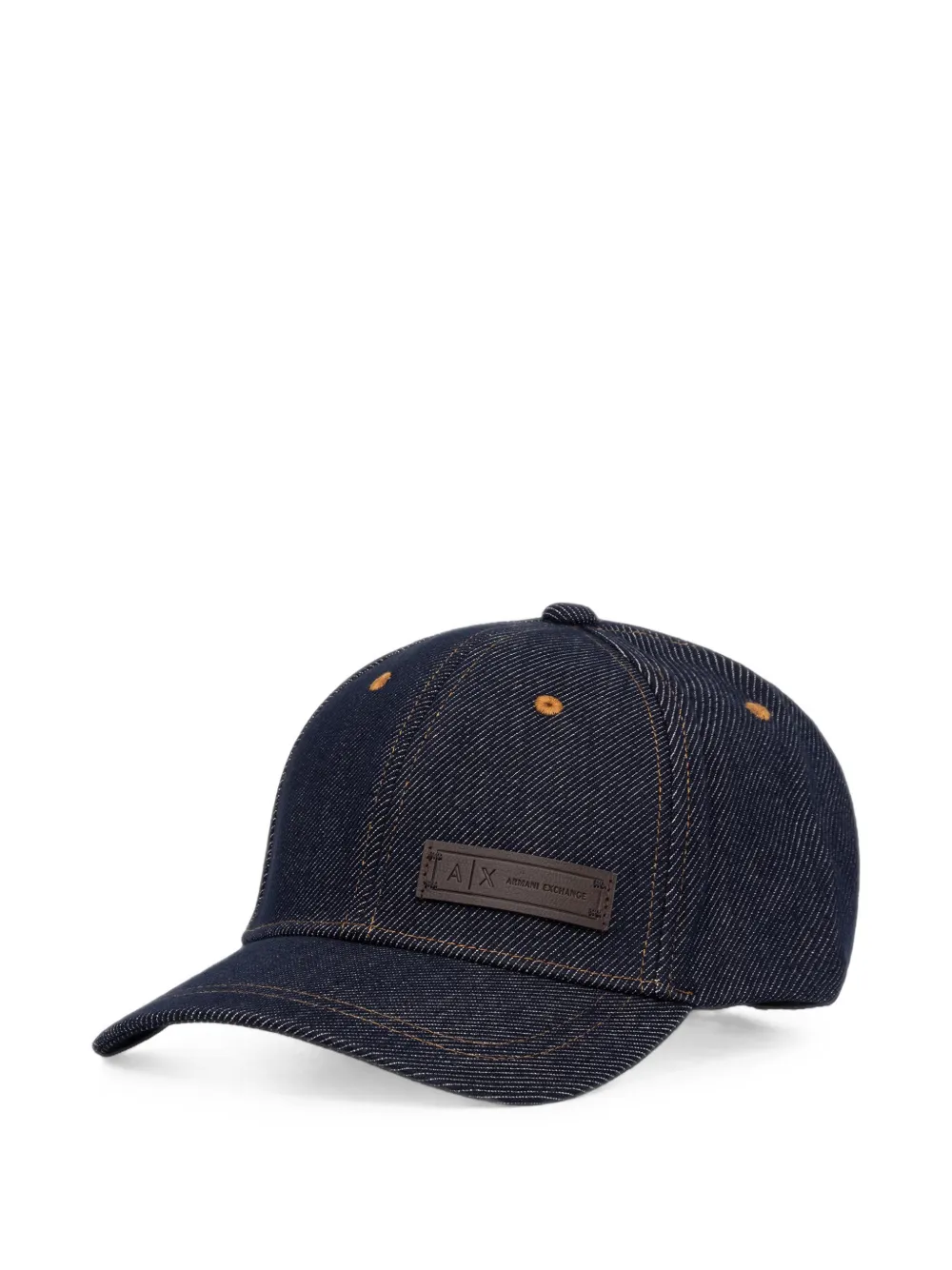 Armani Exchange logo-patch cap