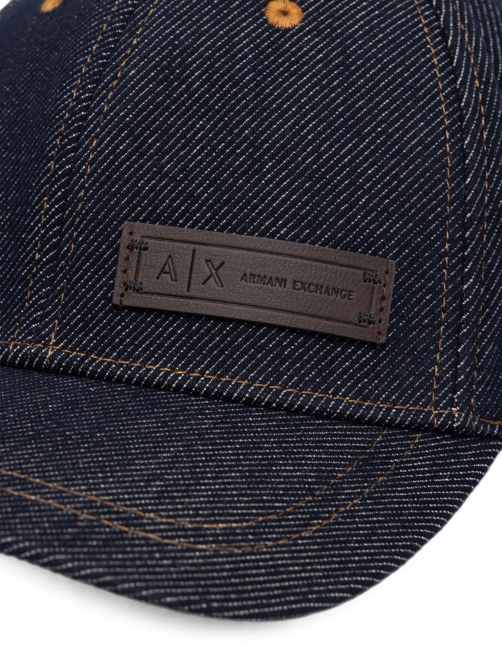 Armani Exchange logo-patch cap Blauw