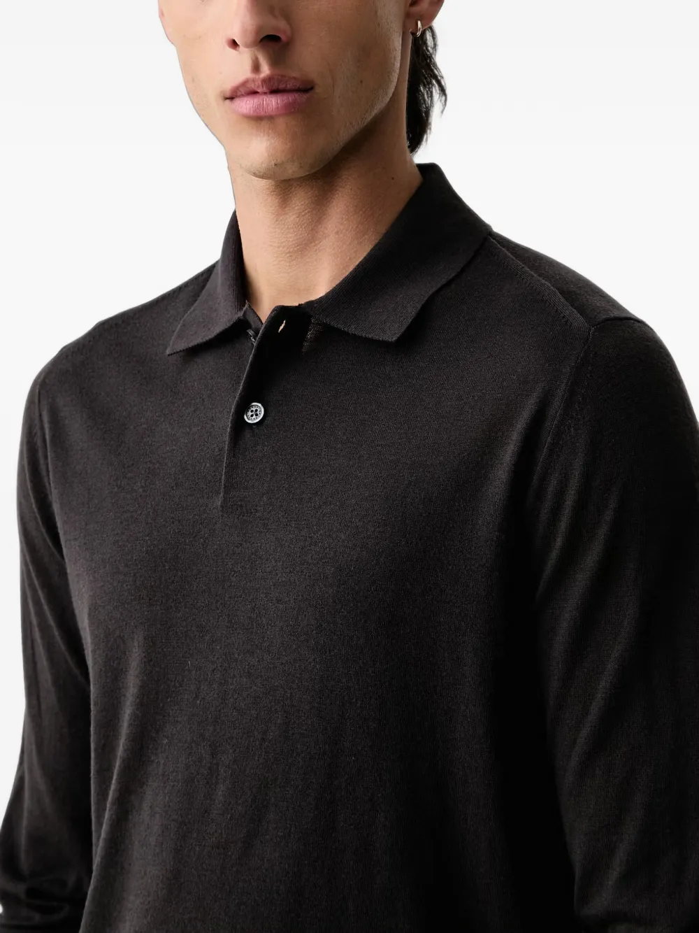 Armani Exchange Polotrui met lange mouwen Zwart
