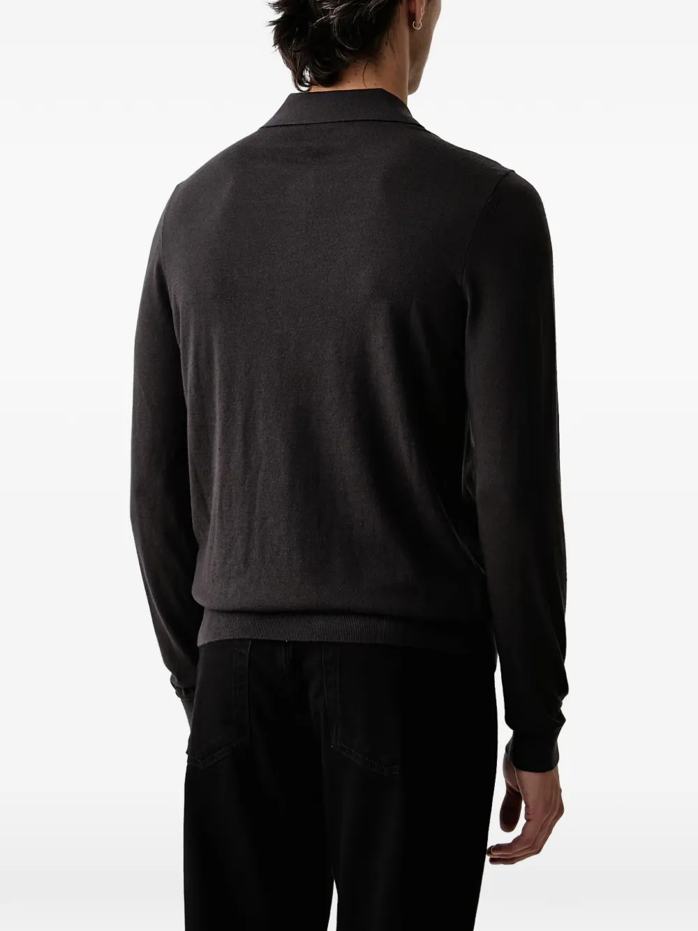 Armani Exchange Polotrui met lange mouwen Zwart