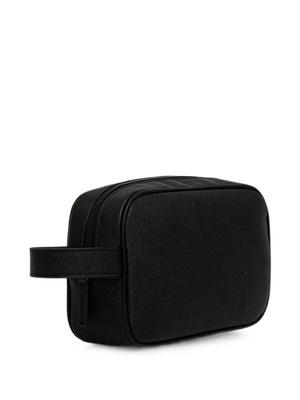 Armani Exchange logo-patch wash bag Zwart