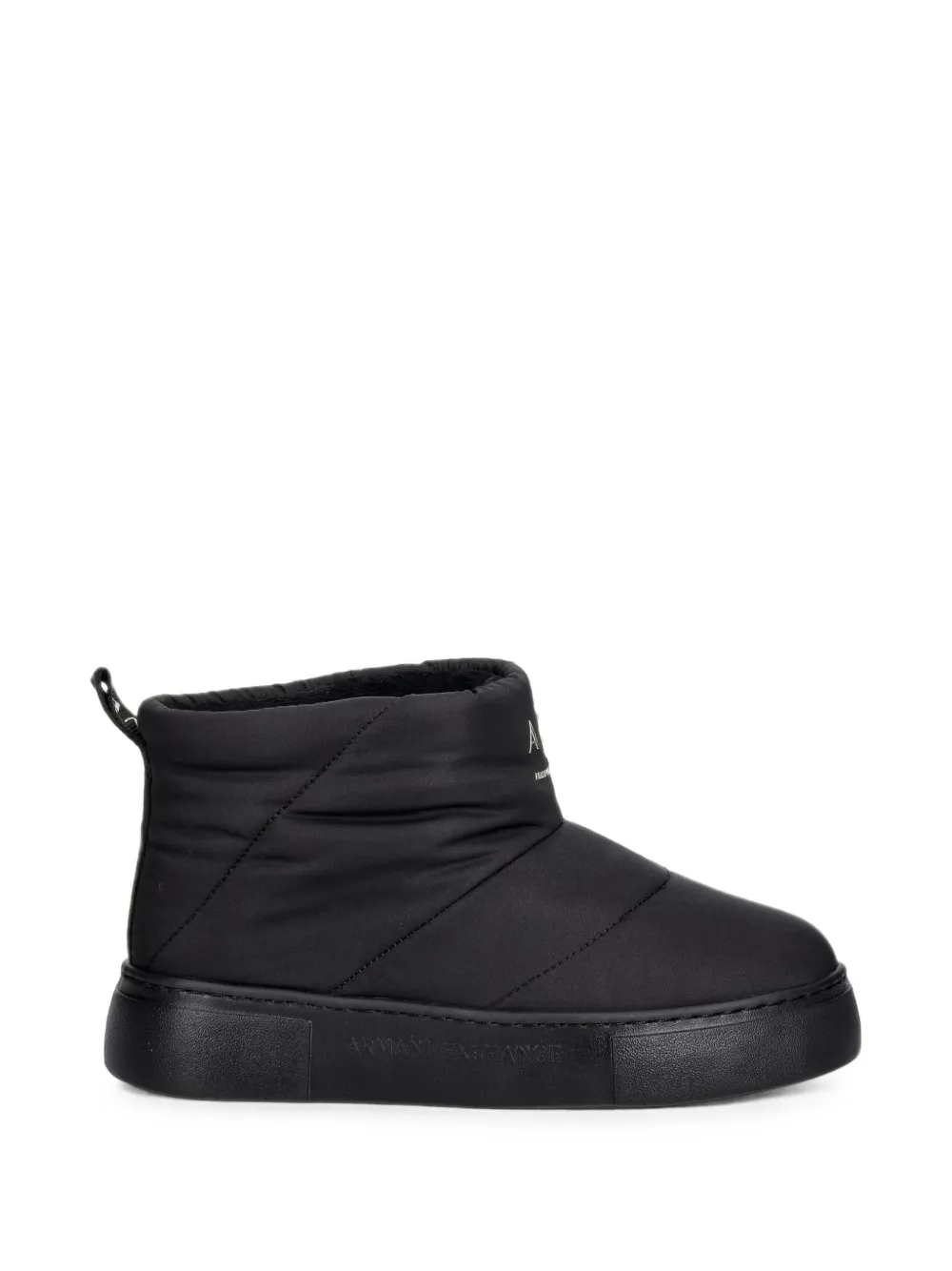 Armani Exchange quilted logo-print boots