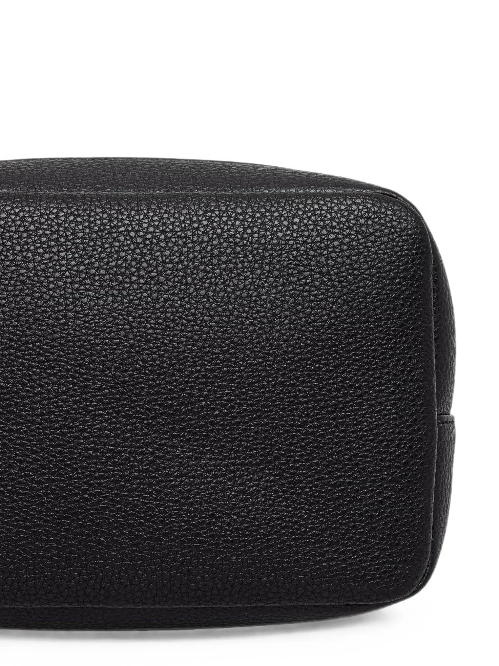 Armani Exchange logo-plaque pebbled wash bag Zwart