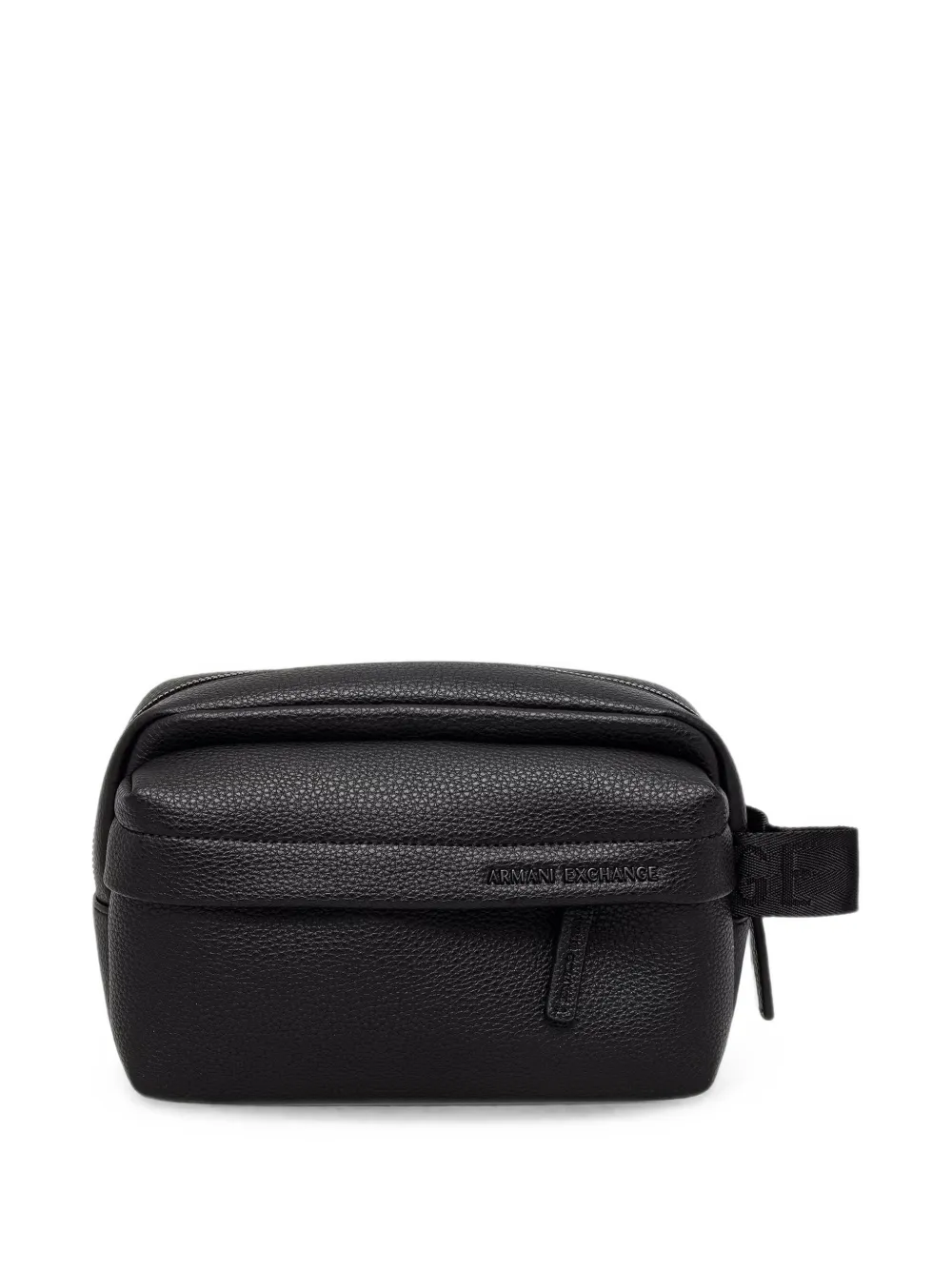Armani Exchange logo-plaque pebbled wash bag