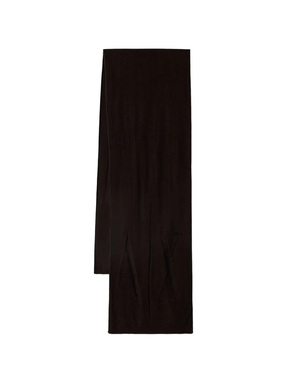 Armani Exchange logo-embroidered scarf
