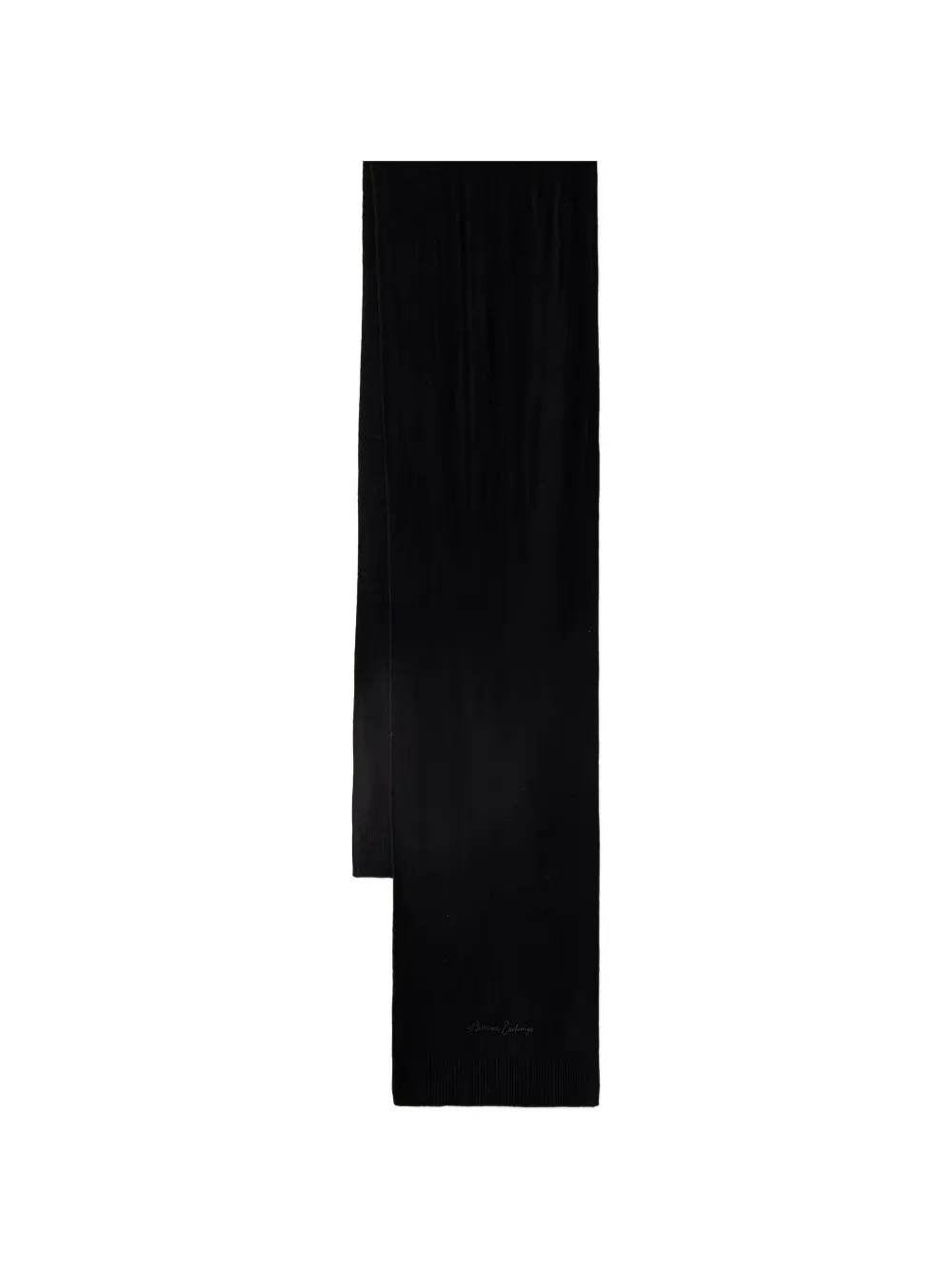 Armani Exchange logo-embroidered knitted scarf
