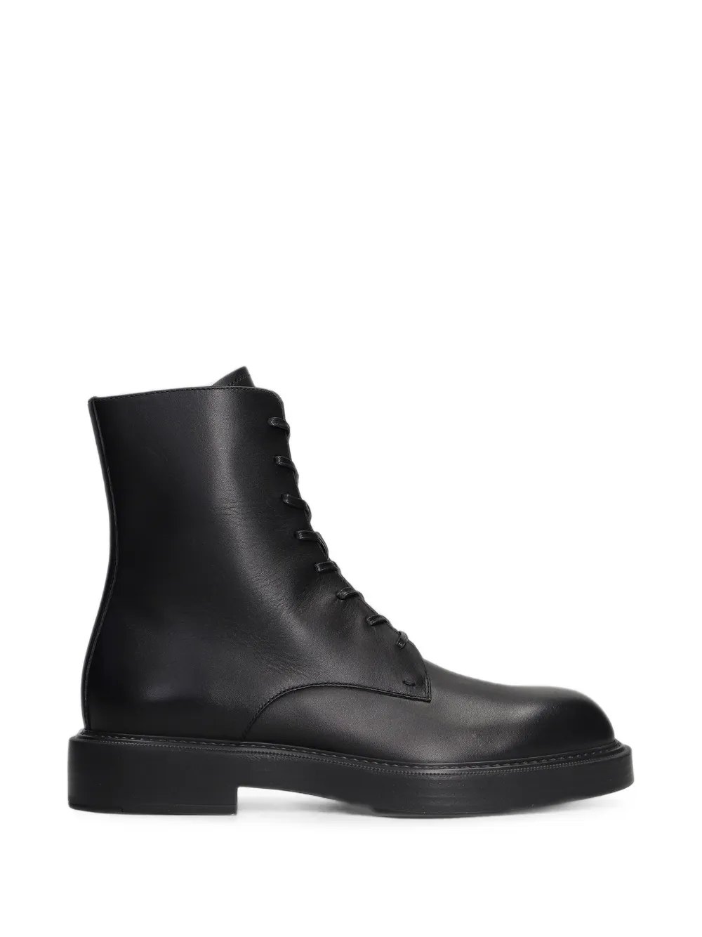 Emporio Armani lace-up leather boots Zwart