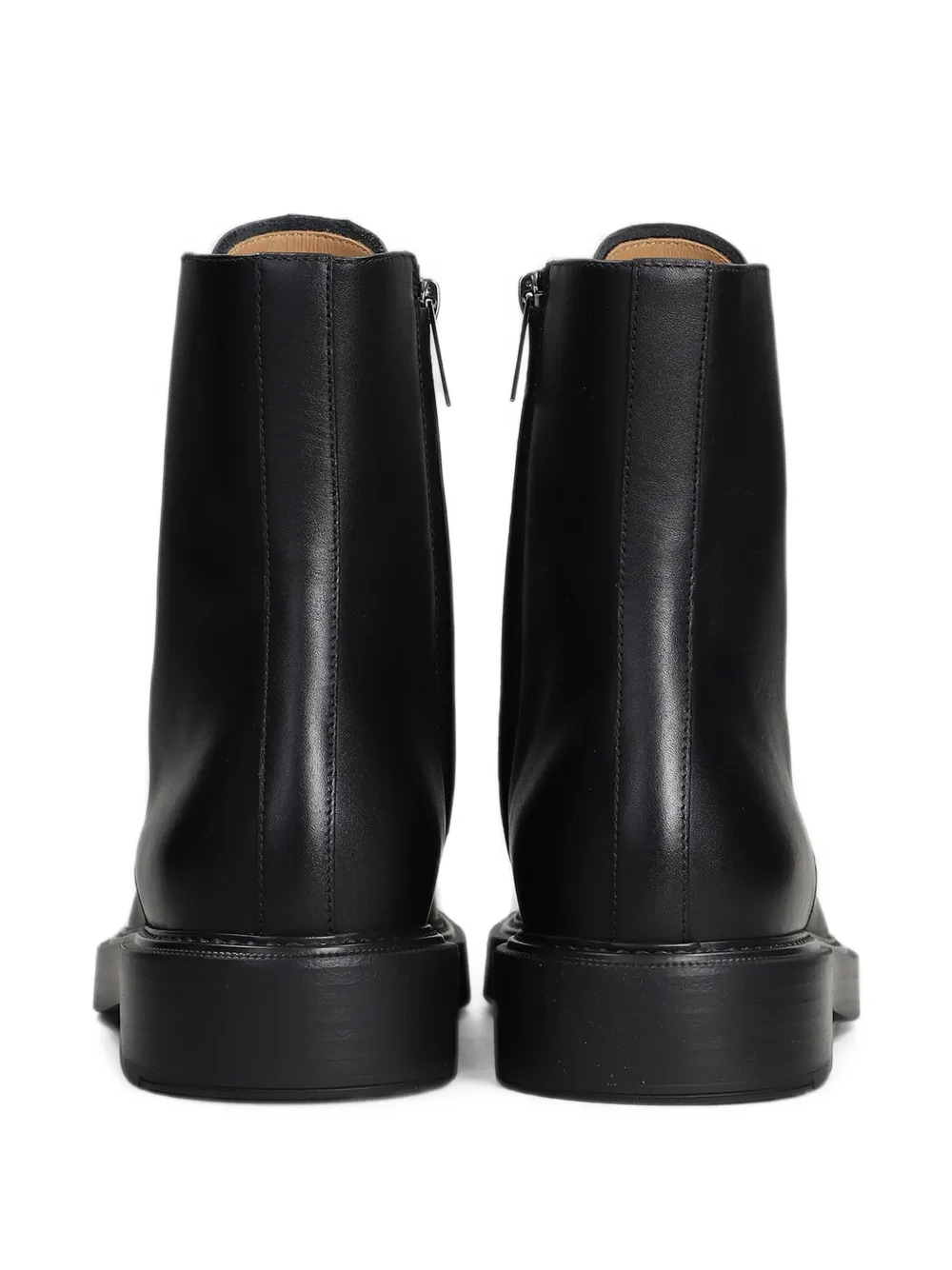 Emporio Armani lace-up leather boots Zwart