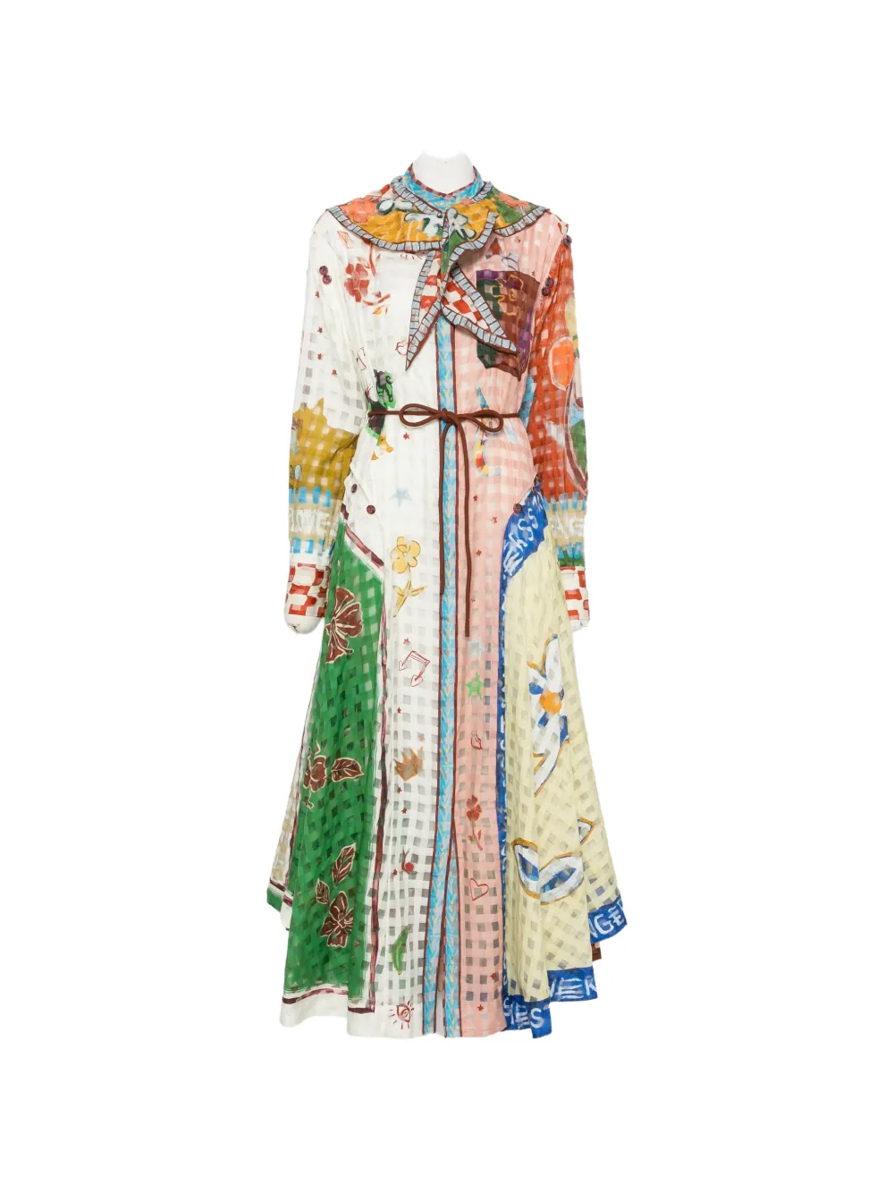 ALEMAIS patchwork-printed dress