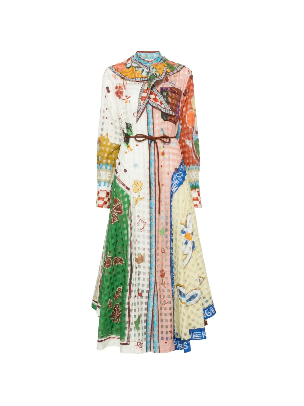 ALEMAIS patchwork-printed dress