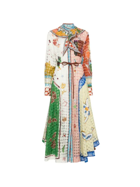 ALEMAIS patchwork-printed dress
