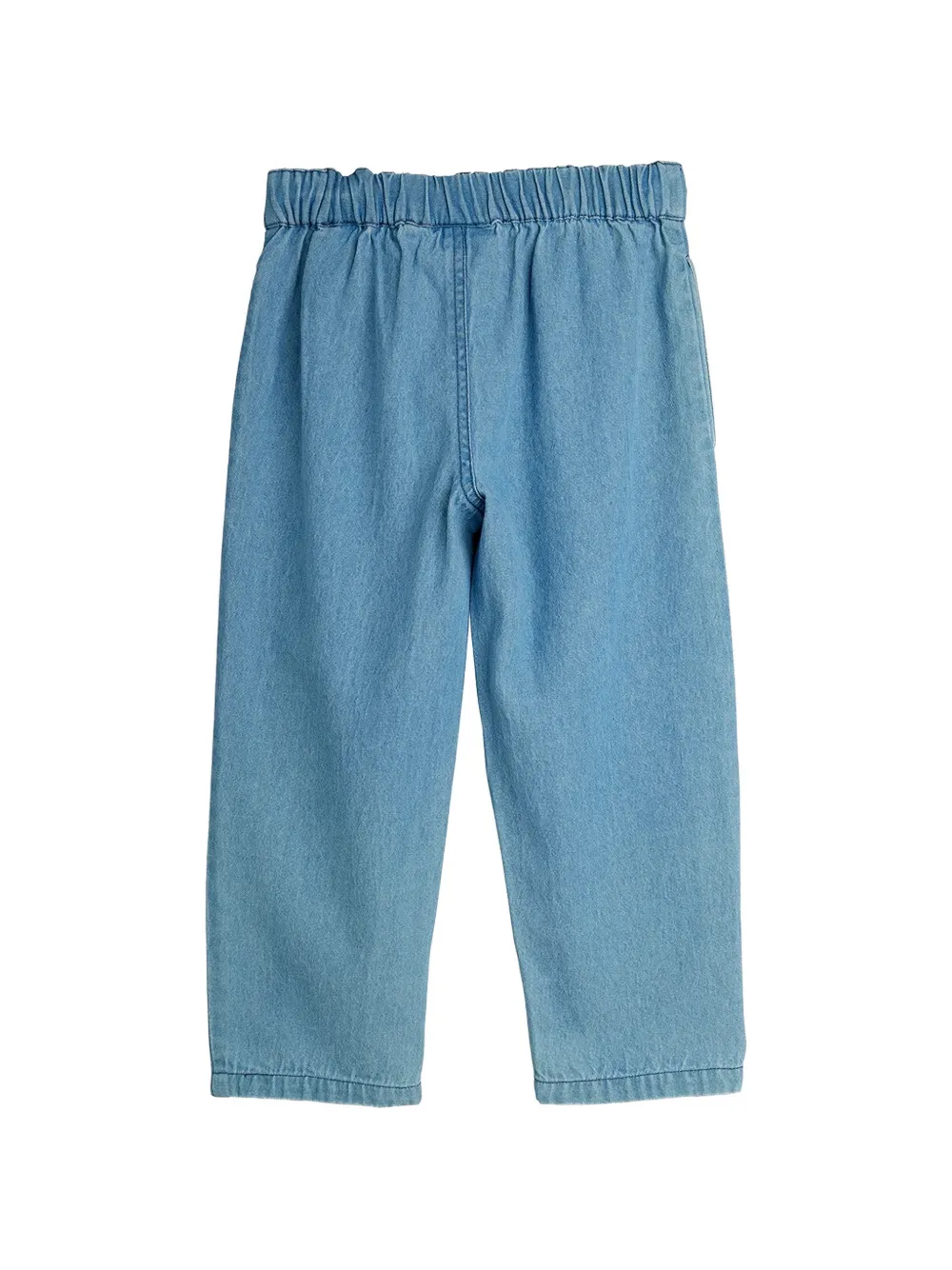 Mini Rodini Skunk patch-pleated denim Blauw