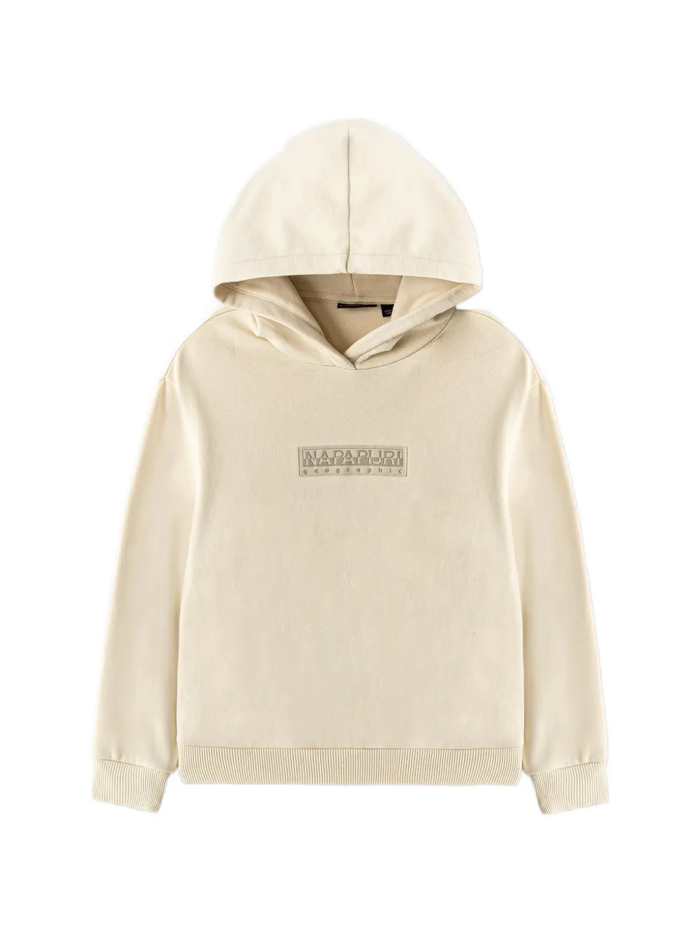 Napapjiri Kids New Box Logo embroidered hoodie - Toni neutri