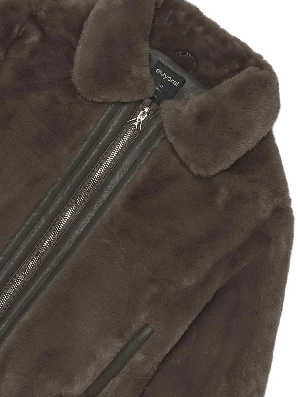 Mayoral faux-fur zip-up jacket Bruin