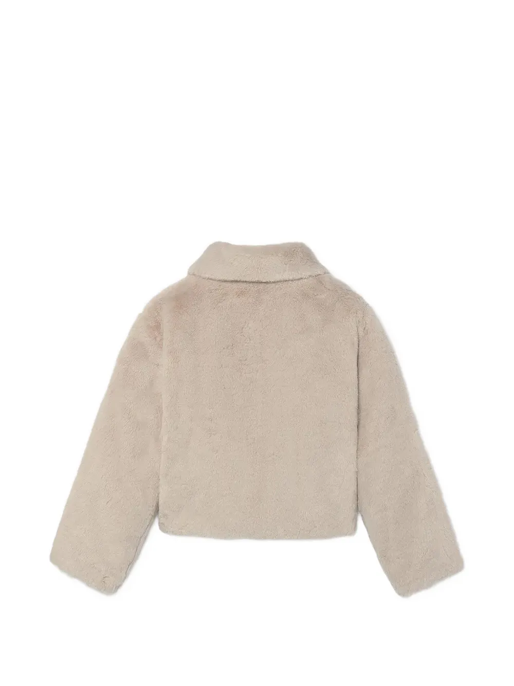 Mayoral faux-fur zip-up jacket Beige