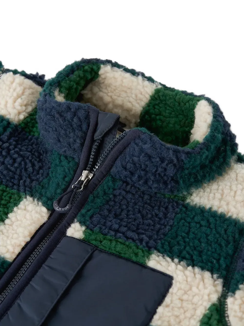Liewood Nolano geruite fleece jumpsuit Groen