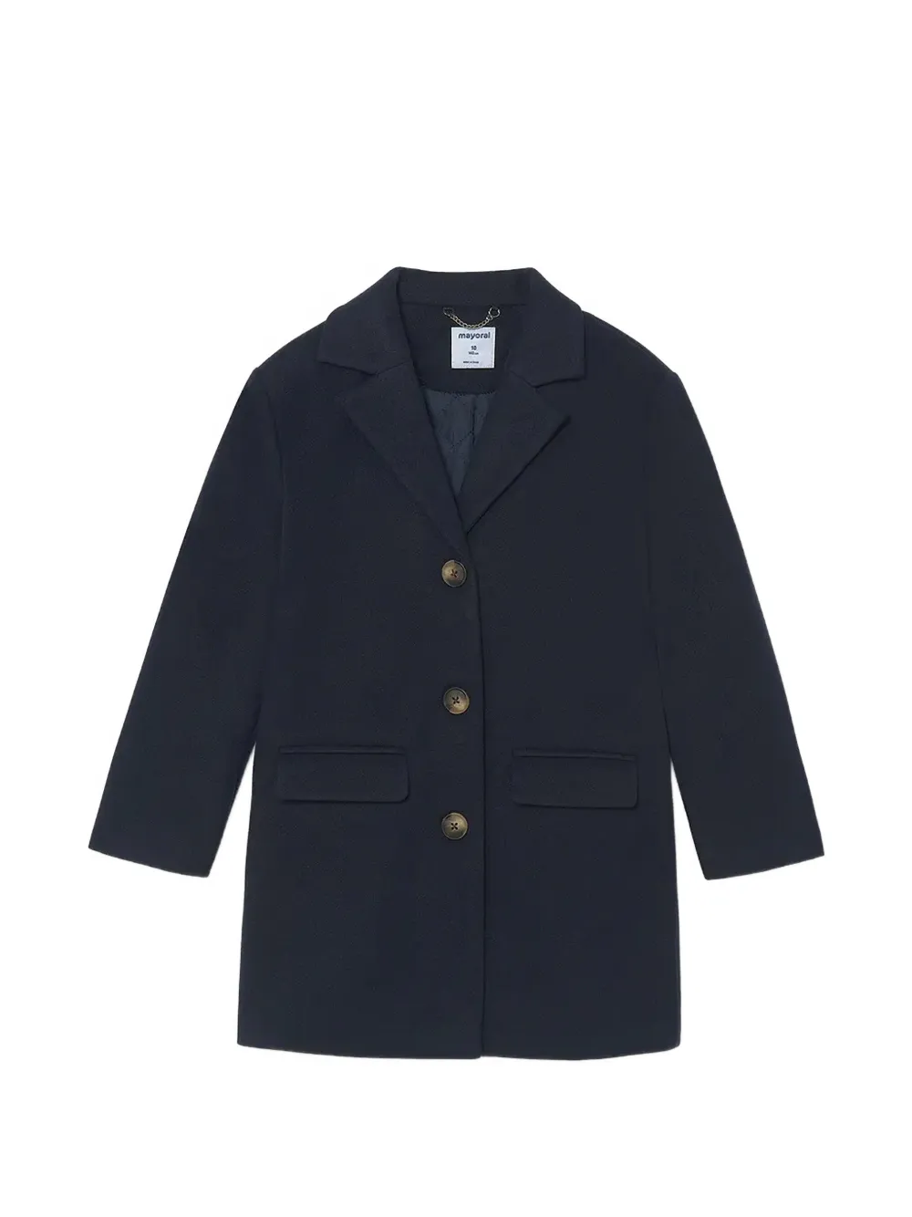 Mayoral manteau à revers crantés - Bleu Mayoral manteau à revers crantés - Bleu