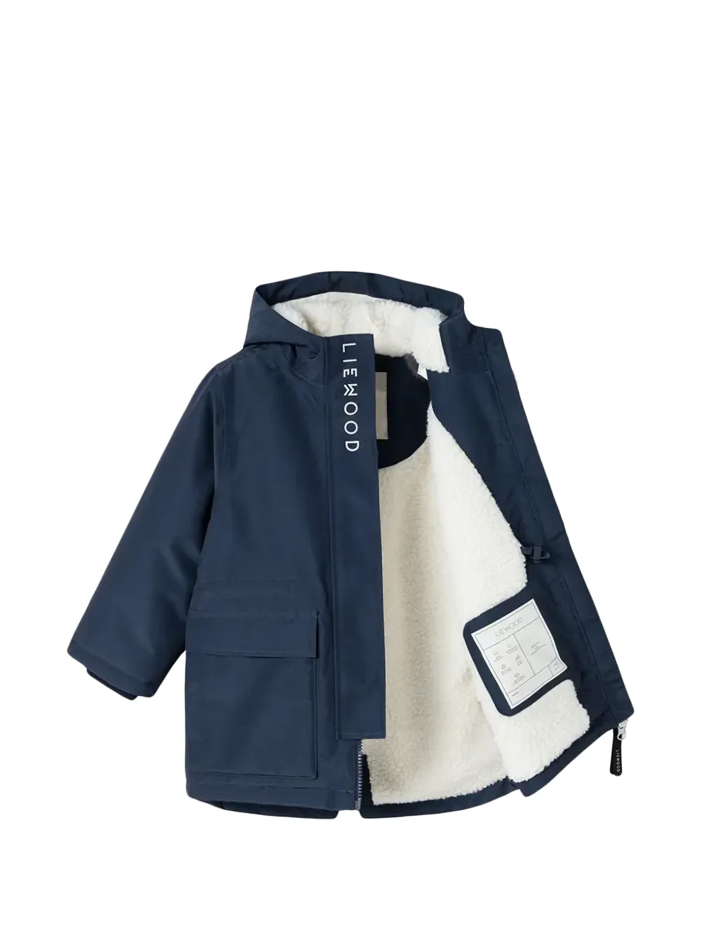 Liewood Timba regenjas met capuchon en logo-print Blauw