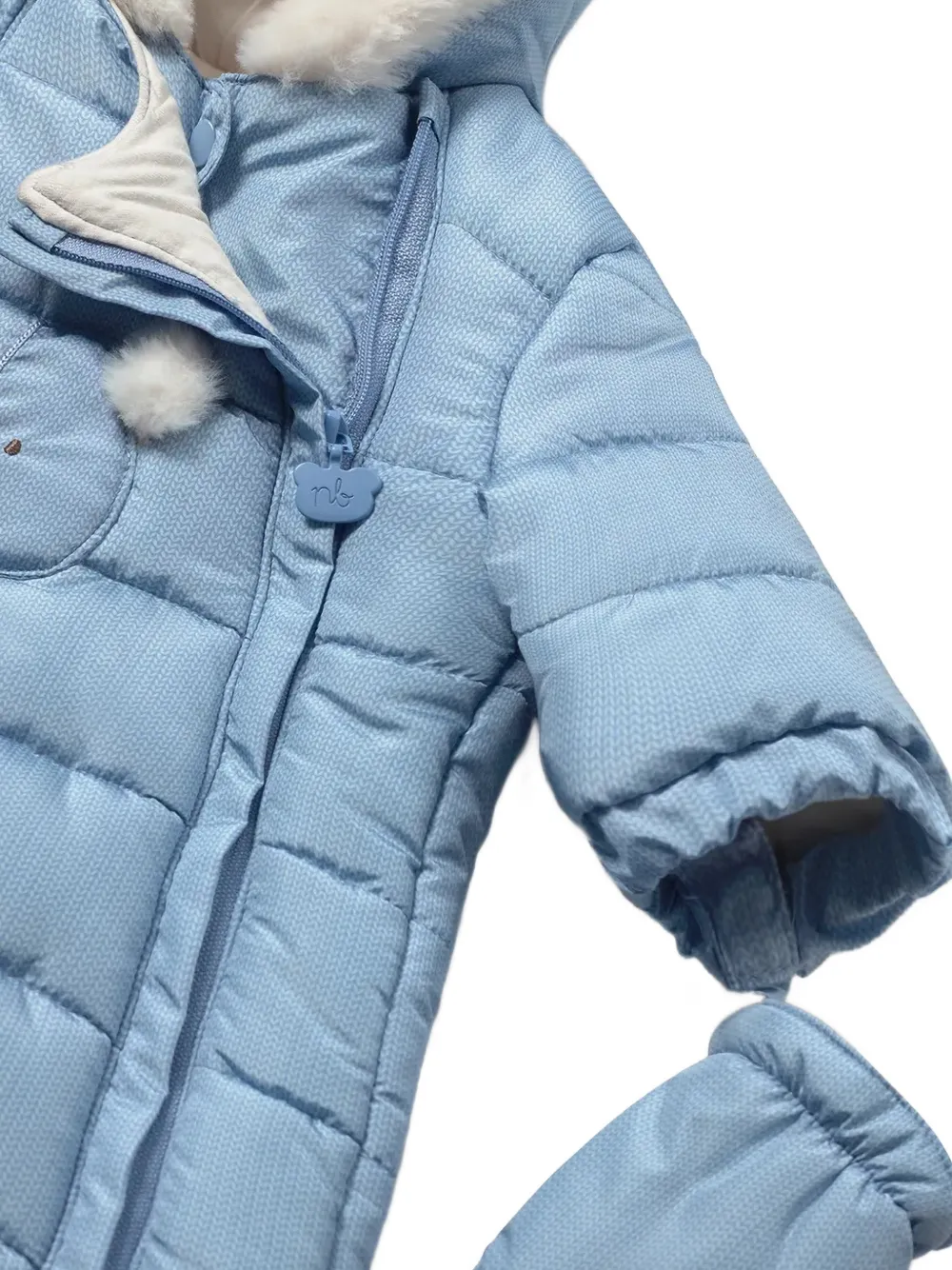 Mayoral quilted hooded snowsuit Blauw