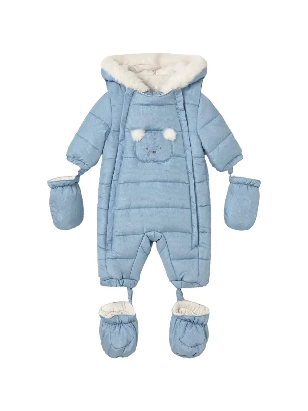 Mayoral quilted hooded snowsuit Blauw
