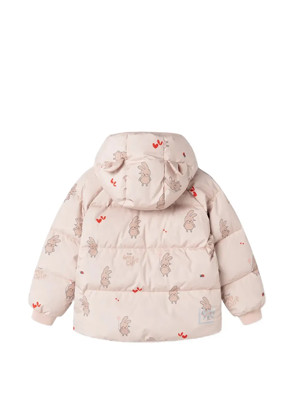 Liewood Polle rabbit-print padded jacket Roze