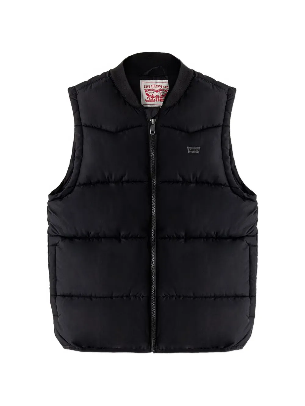 Levi's Kids gilet matelassé à patch logo - Noir Levi's Kids gilet matelassé à patch logo - Noir