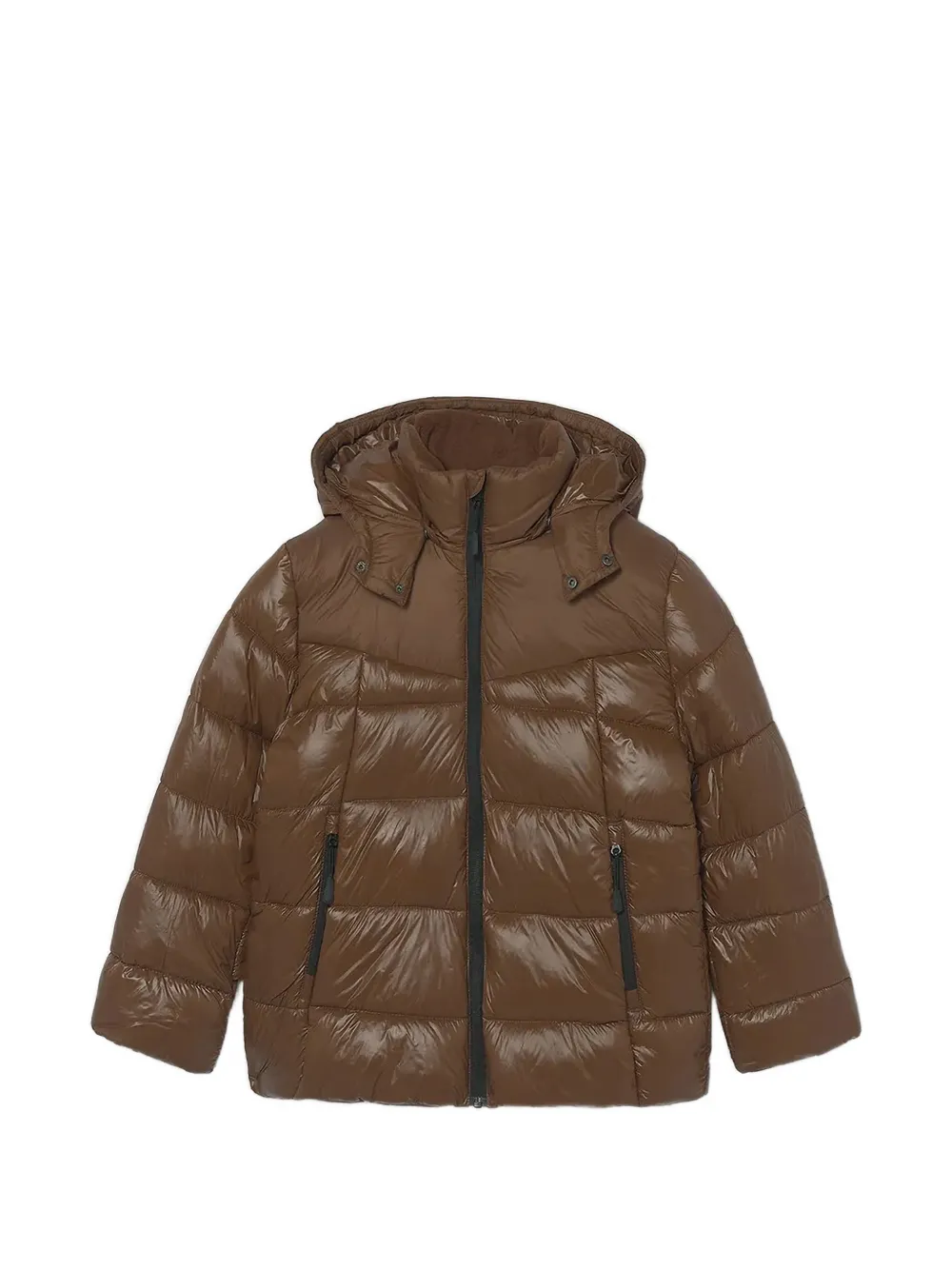 Mayoral quilted hooded jacket - Marrone