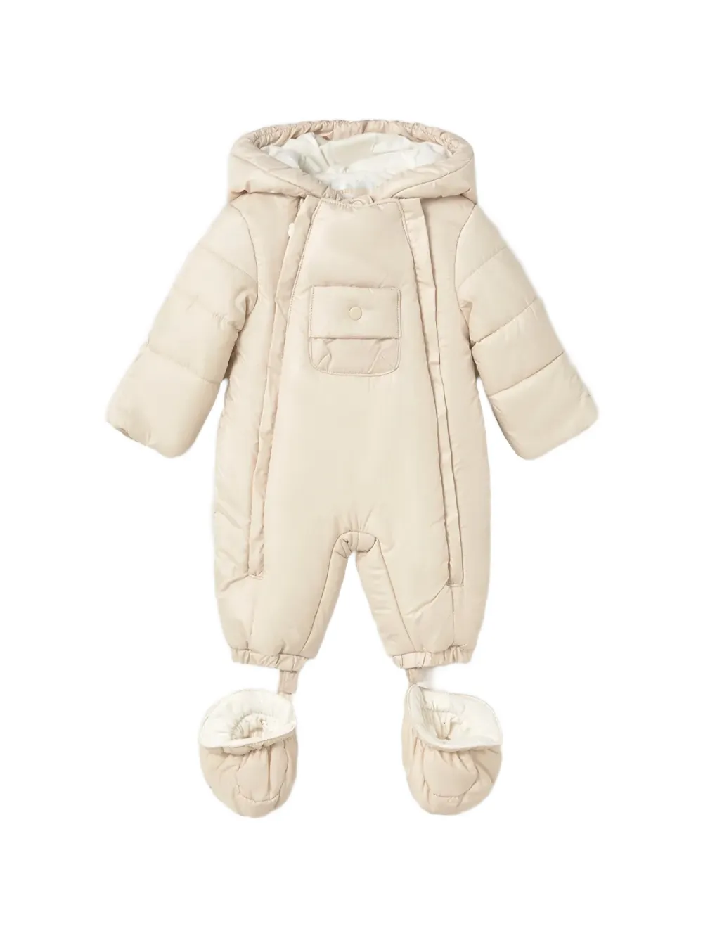 Mayoral quilted padded snowsuit Beige